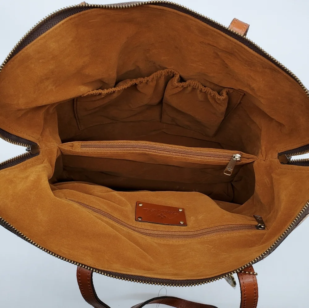 🔥Gorgeous Leather Patricia Nash Rochelle Satchel Shoulder Bag